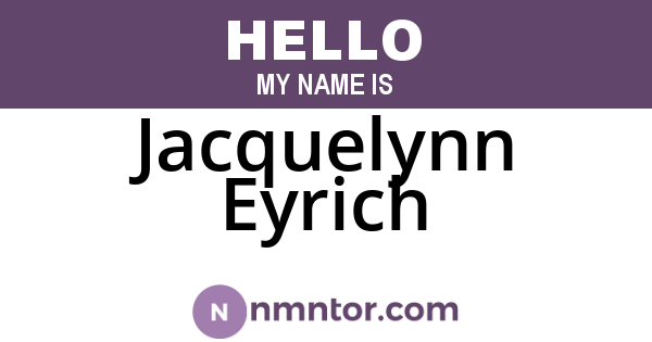 Jacquelynn Eyrich