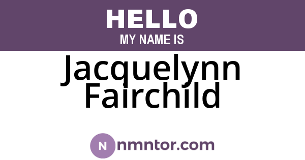 Jacquelynn Fairchild