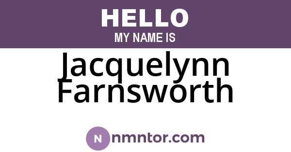 Jacquelynn Farnsworth