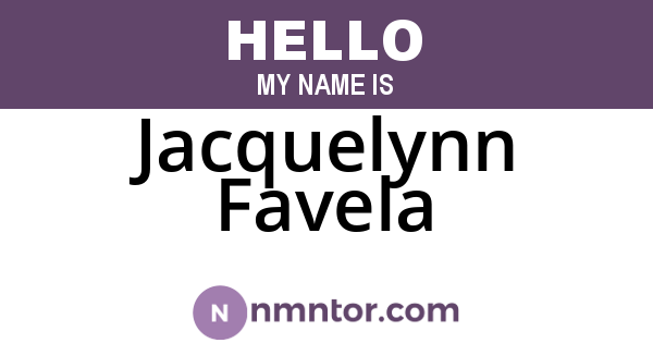 Jacquelynn Favela