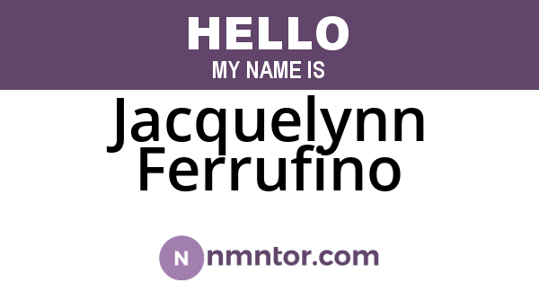 Jacquelynn Ferrufino