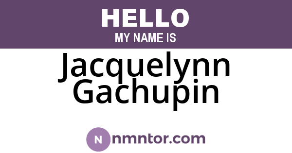 Jacquelynn Gachupin