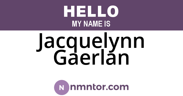Jacquelynn Gaerlan