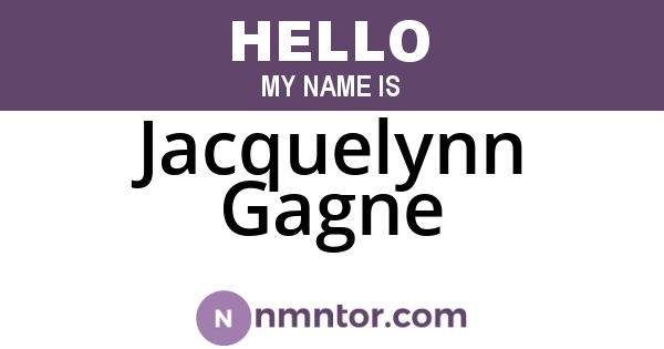 Jacquelynn Gagne