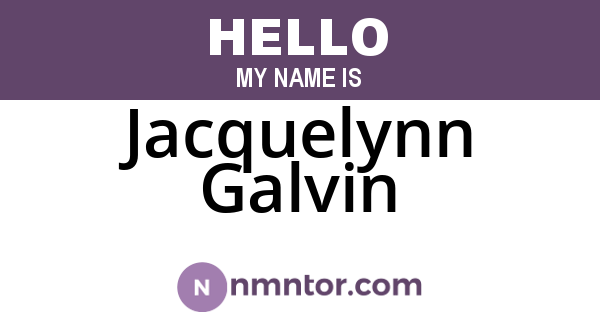 Jacquelynn Galvin