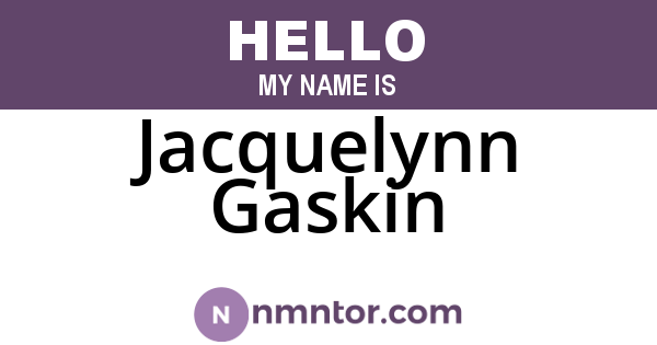 Jacquelynn Gaskin