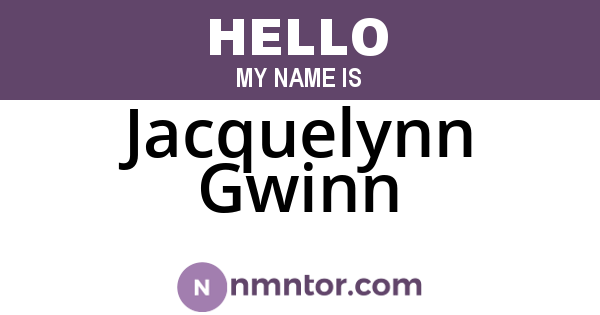 Jacquelynn Gwinn