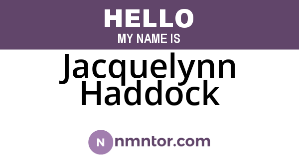 Jacquelynn Haddock
