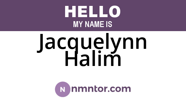 Jacquelynn Halim