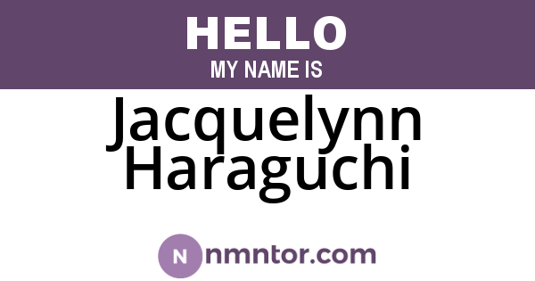 Jacquelynn Haraguchi