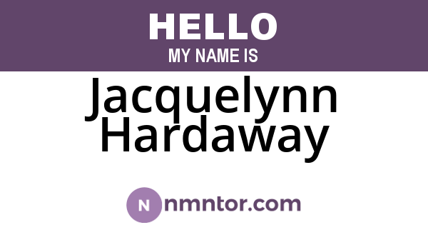Jacquelynn Hardaway