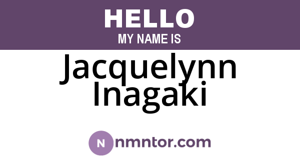 Jacquelynn Inagaki
