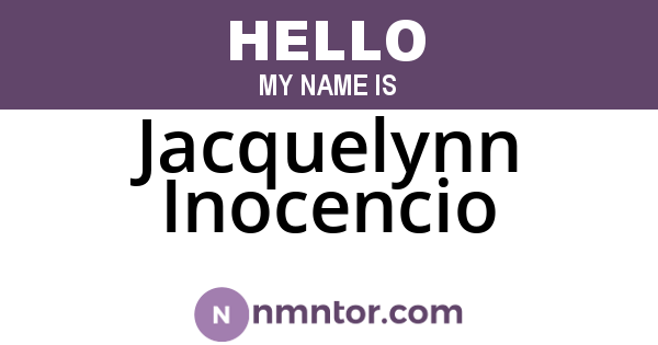 Jacquelynn Inocencio