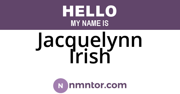Jacquelynn Irish