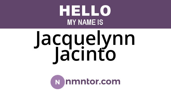 Jacquelynn Jacinto