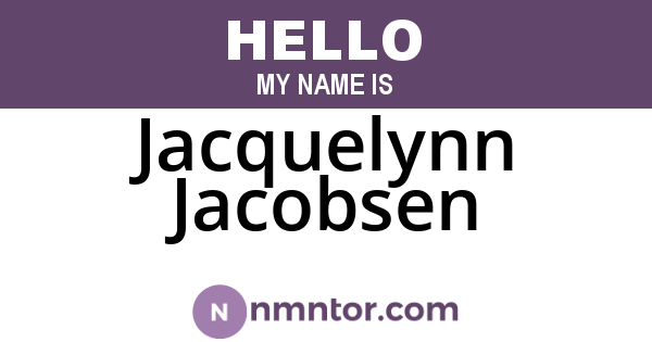 Jacquelynn Jacobsen