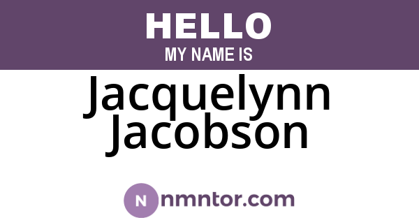 Jacquelynn Jacobson