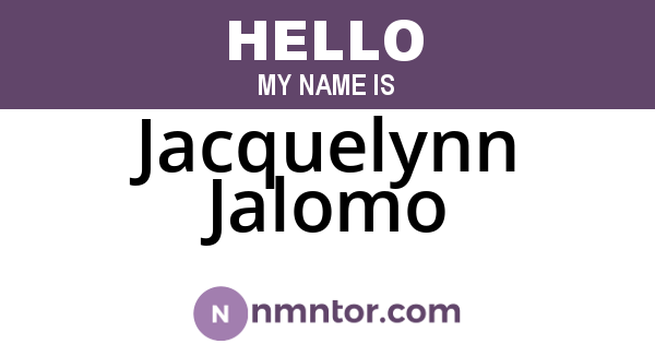 Jacquelynn Jalomo