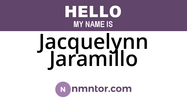 Jacquelynn Jaramillo