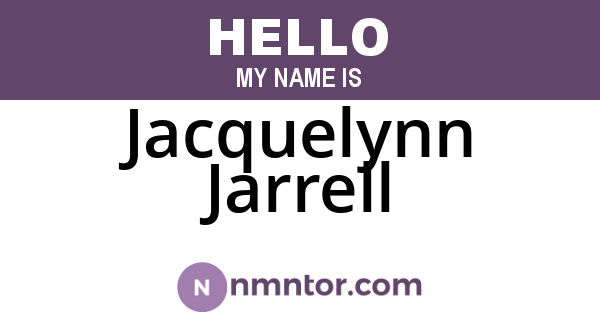 Jacquelynn Jarrell
