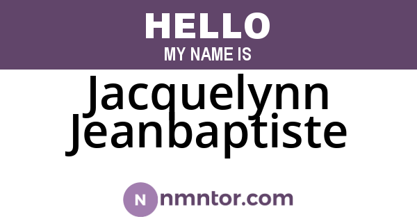 Jacquelynn Jeanbaptiste