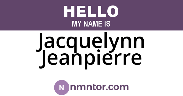 Jacquelynn Jeanpierre