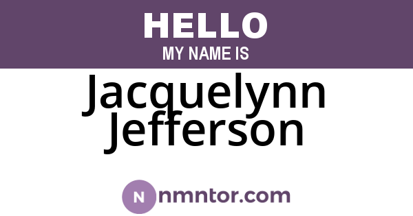 Jacquelynn Jefferson