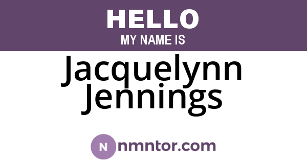 Jacquelynn Jennings