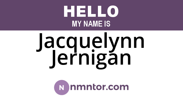 Jacquelynn Jernigan