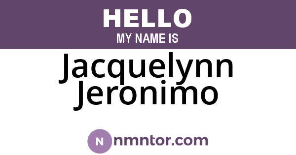Jacquelynn Jeronimo