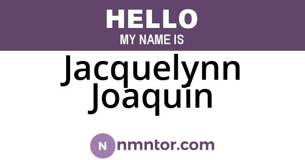 Jacquelynn Joaquin