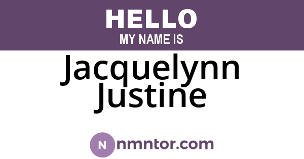 Jacquelynn Justine