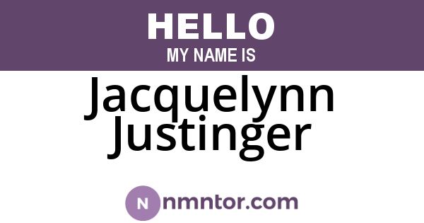 Jacquelynn Justinger