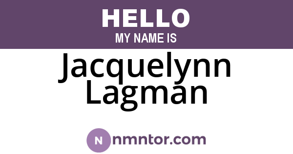 Jacquelynn Lagman