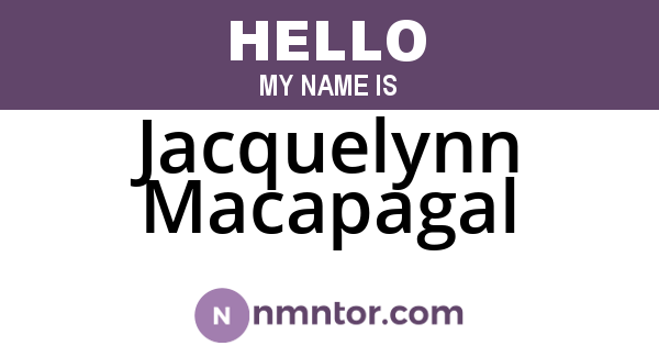 Jacquelynn Macapagal