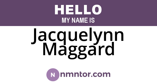 Jacquelynn Maggard