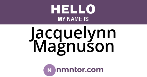Jacquelynn Magnuson