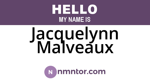 Jacquelynn Malveaux