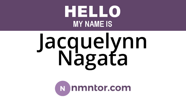 Jacquelynn Nagata