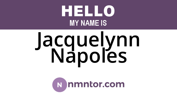 Jacquelynn Napoles
