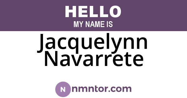 Jacquelynn Navarrete