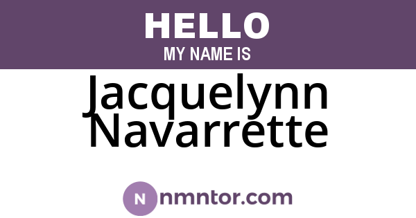 Jacquelynn Navarrette