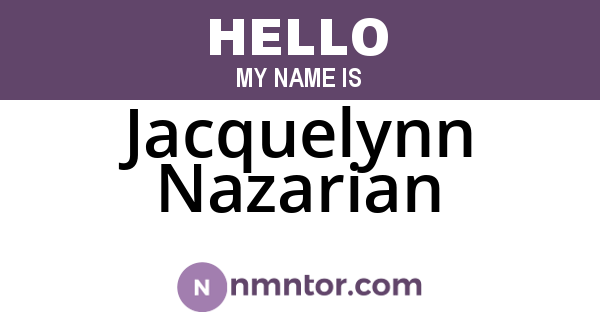 Jacquelynn Nazarian
