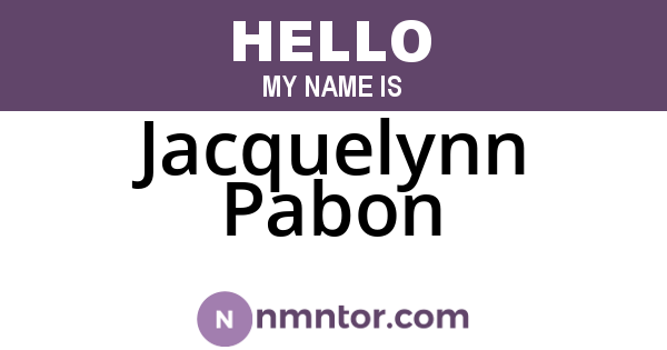 Jacquelynn Pabon