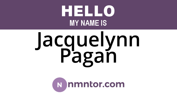 Jacquelynn Pagan