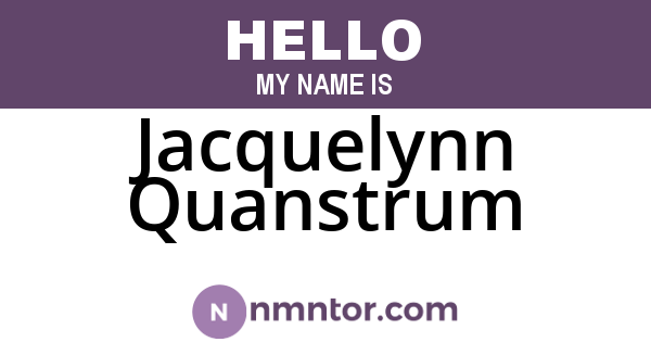 Jacquelynn Quanstrum