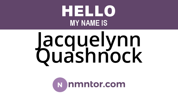 Jacquelynn Quashnock
