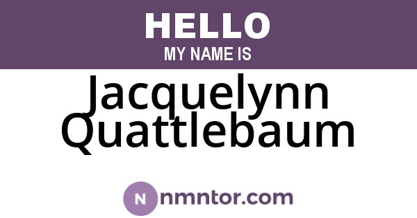 Jacquelynn Quattlebaum