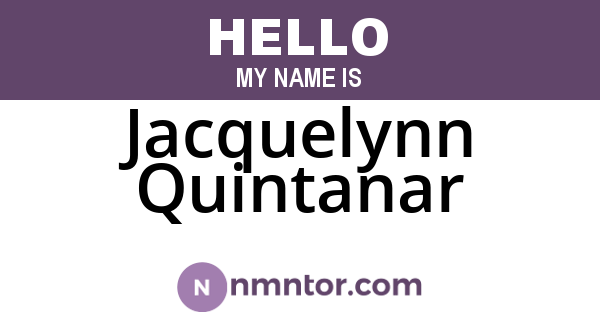 Jacquelynn Quintanar
