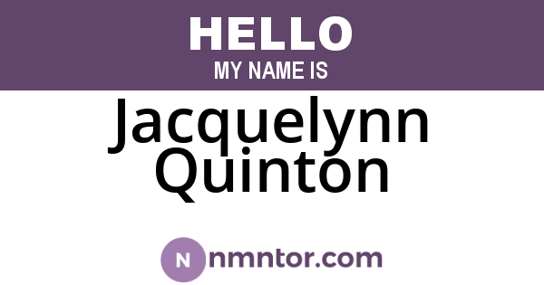 Jacquelynn Quinton